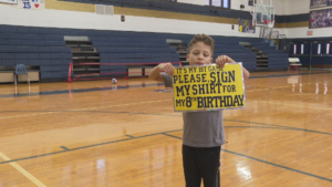 NBA Star Surprises Boy on Birthday, Makes his birthday wish come true.