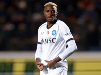 Napoli striker Victor Osimhen claims he 'definitely' wants to play in the Premier League during his career... as Chelsea target hints he will move to England 'when the time comes'