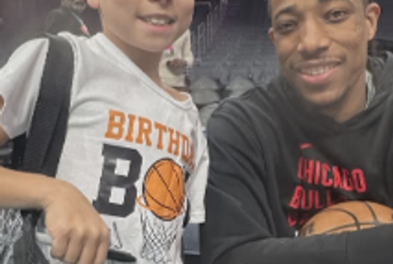 NBA Star Surprises Boy on Birthday, Makes his birthday wish come true.