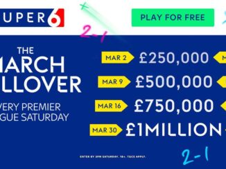 The Super 6 Rollover Continues: Win £750,000 for free!