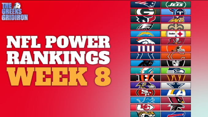 Week 8 NFL power rankings