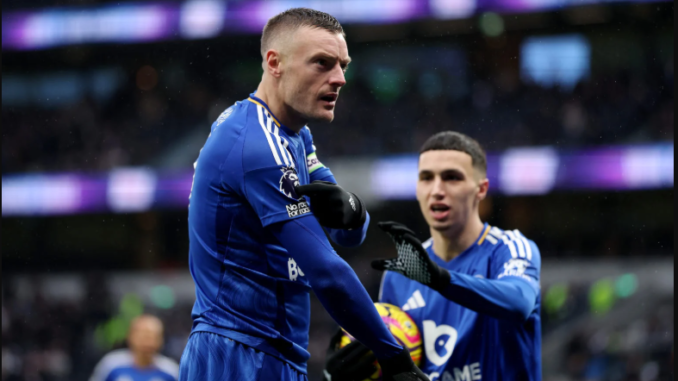 Jamie Vardy grabbed the headlines after Leicester City stunned Tottenham Hotspur by beating them 2-1 on Sunday.