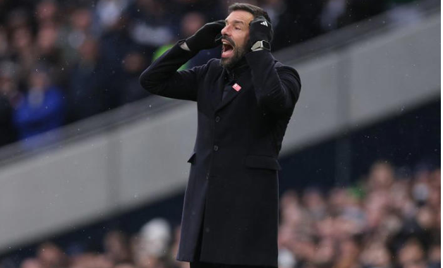 Leicester City boss Ruud van Nistelrooy at the Tottenham Hotspur Stadium.