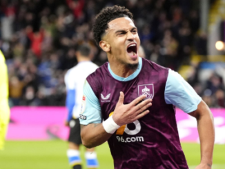 Marcus Edwards celebrates his opener for Burnley