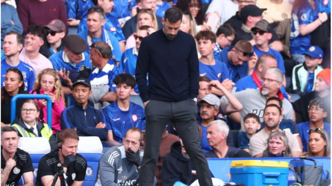 Leicester City’s Premier League survival bid took another hit on Sunday as Ruud van Nistelrooy’s lost 1-0 away to Chelsea.